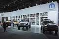 Jeep Cherokee Trail Carver, Jeep Wrangler Recon and Ram 3500 Dually CASE Work Truck in the Mopar display at NAIAS of Detroit 2014